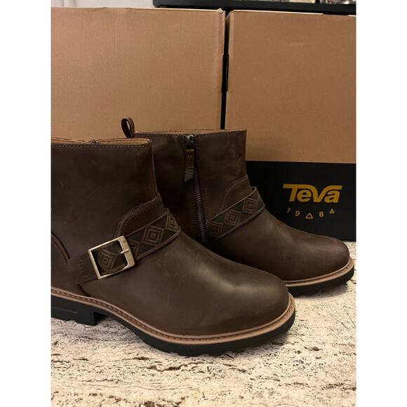 NEW IN BOX Teva Rowena Buckle Boots, Brown, Women's 9 - Picture 5 of 9